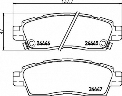 HELLA PAGID 8db355012821 -  Комплект тормозных колодок, дисковый тормоз